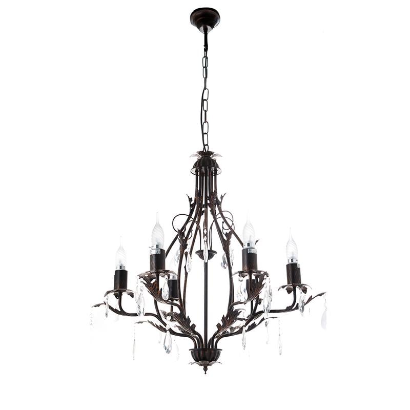 Люстра подвесная Light House ES-15768/6 Свечи Коричневый