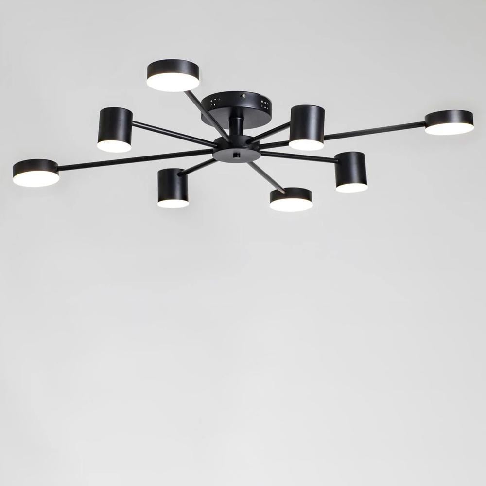 Люстра потолочная светодиодная LightHouse SY-18898/8 BK 96W 1000х130 мм Черный