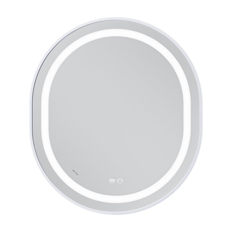 Дзеркало для ванної кімнати MIXXUS Premium ELLIPSE MV05 REVERSE WHITE LED Touch/Anti-fog/димер 3-6kK 80x70 см (MP6645)