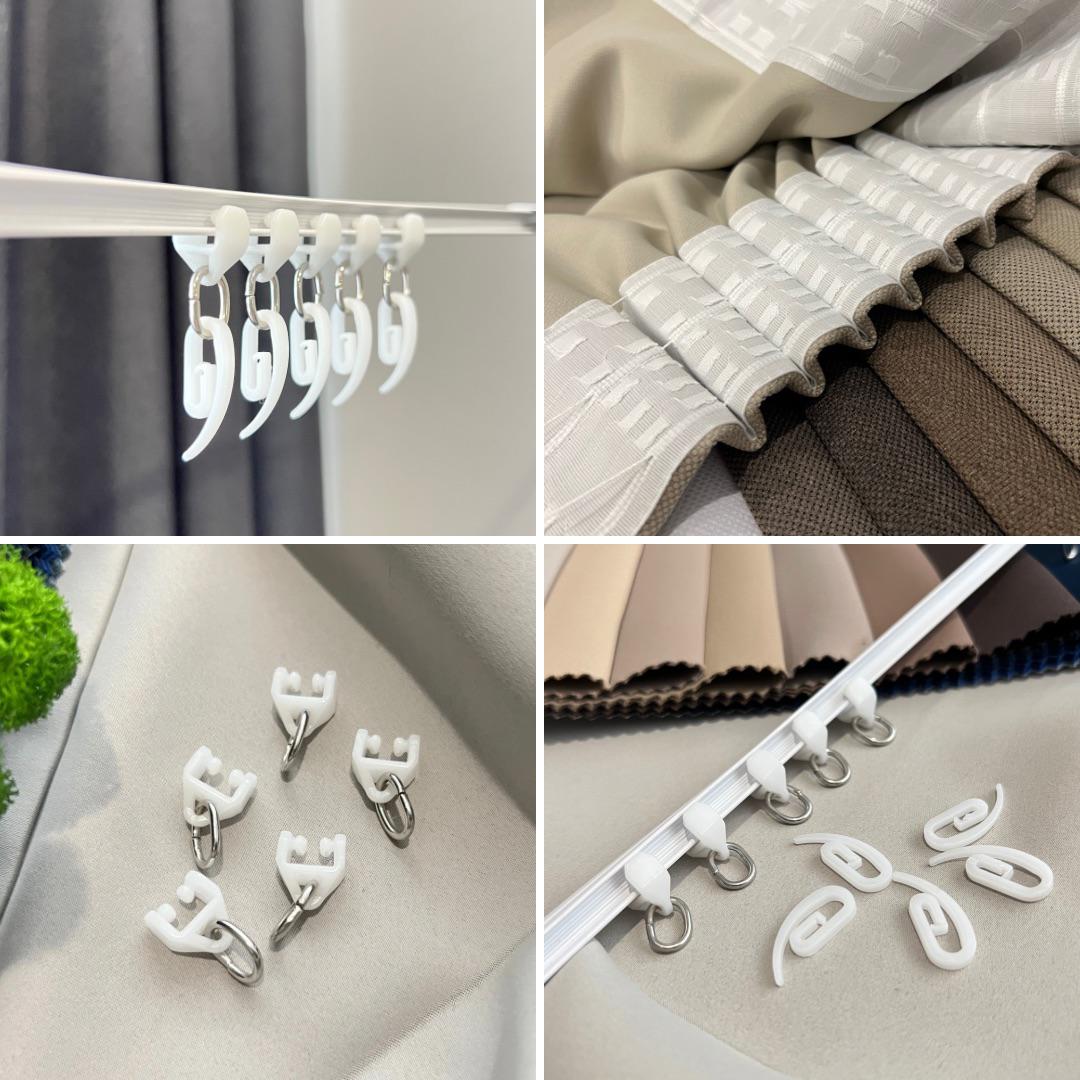 Бігунки Quadrum Мікро для профільних карнизів 50 шт. Білий - фото 3