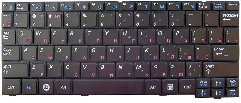 Клавиатура для ноутбука Samsung X120 Black