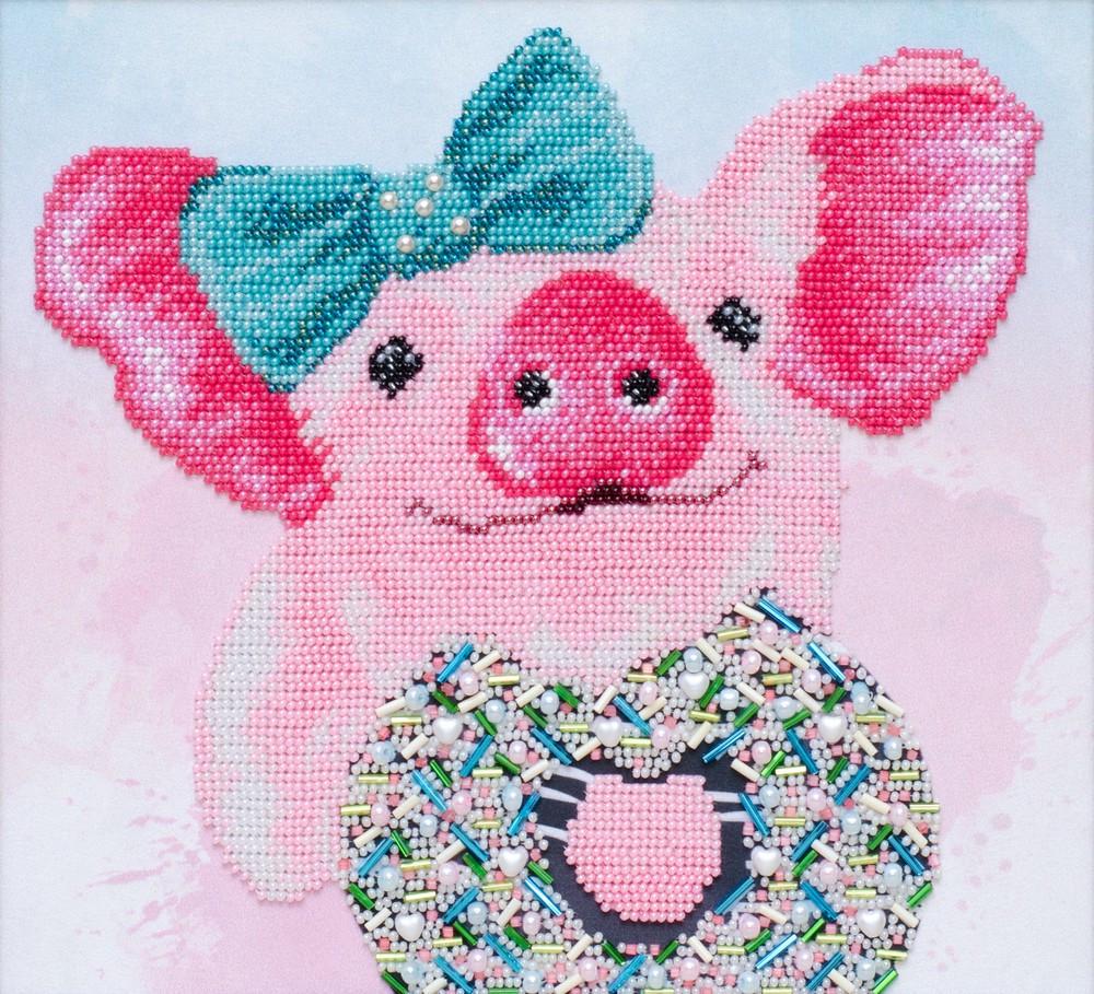 Вышивка бисером Веселая сладость частичная выкладка 25х23 см (29215942)