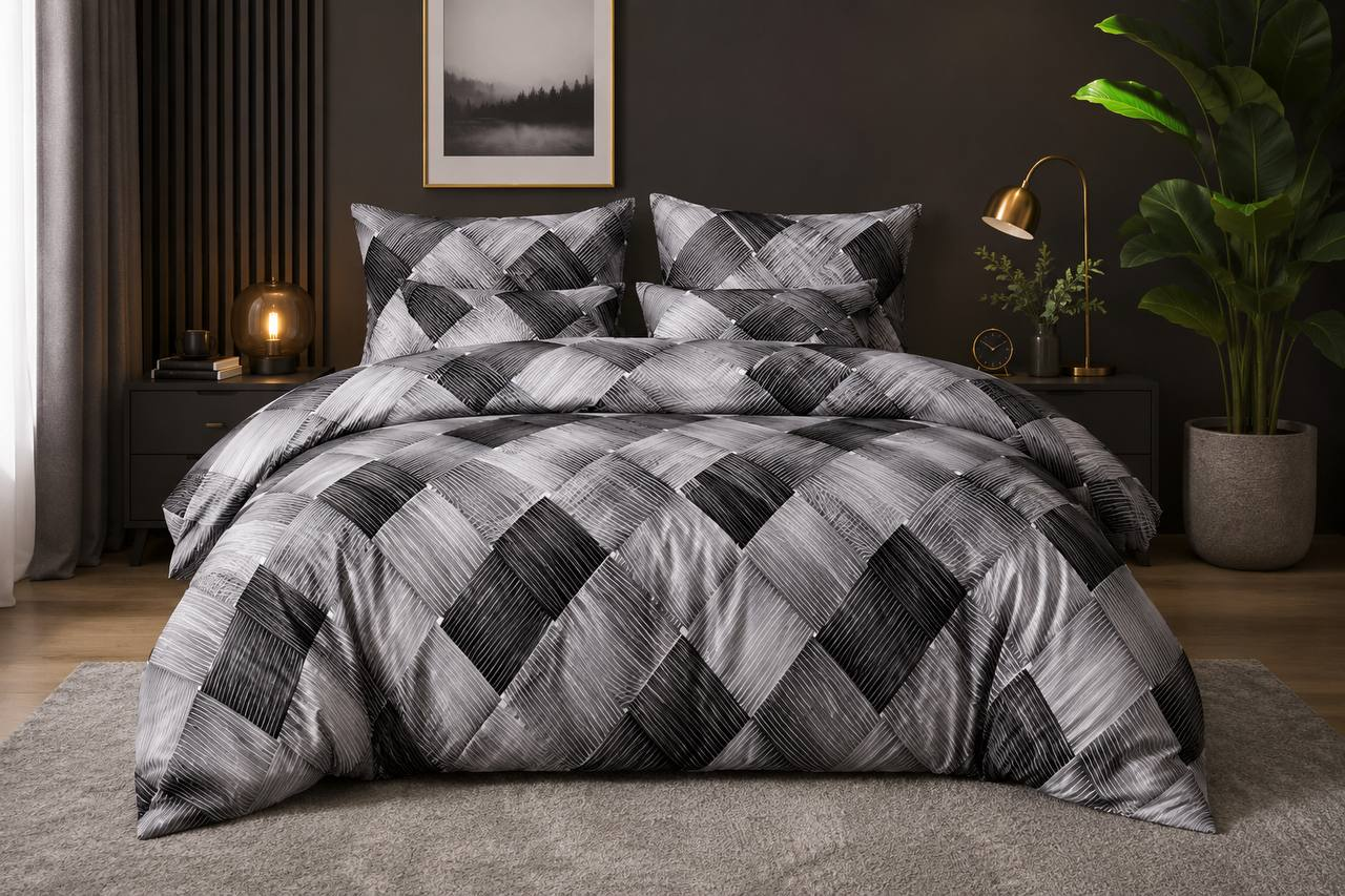 Комплект постельного белья Gray texture полуторный полиэстер 150х220 см (T75-2207gt/1.5)