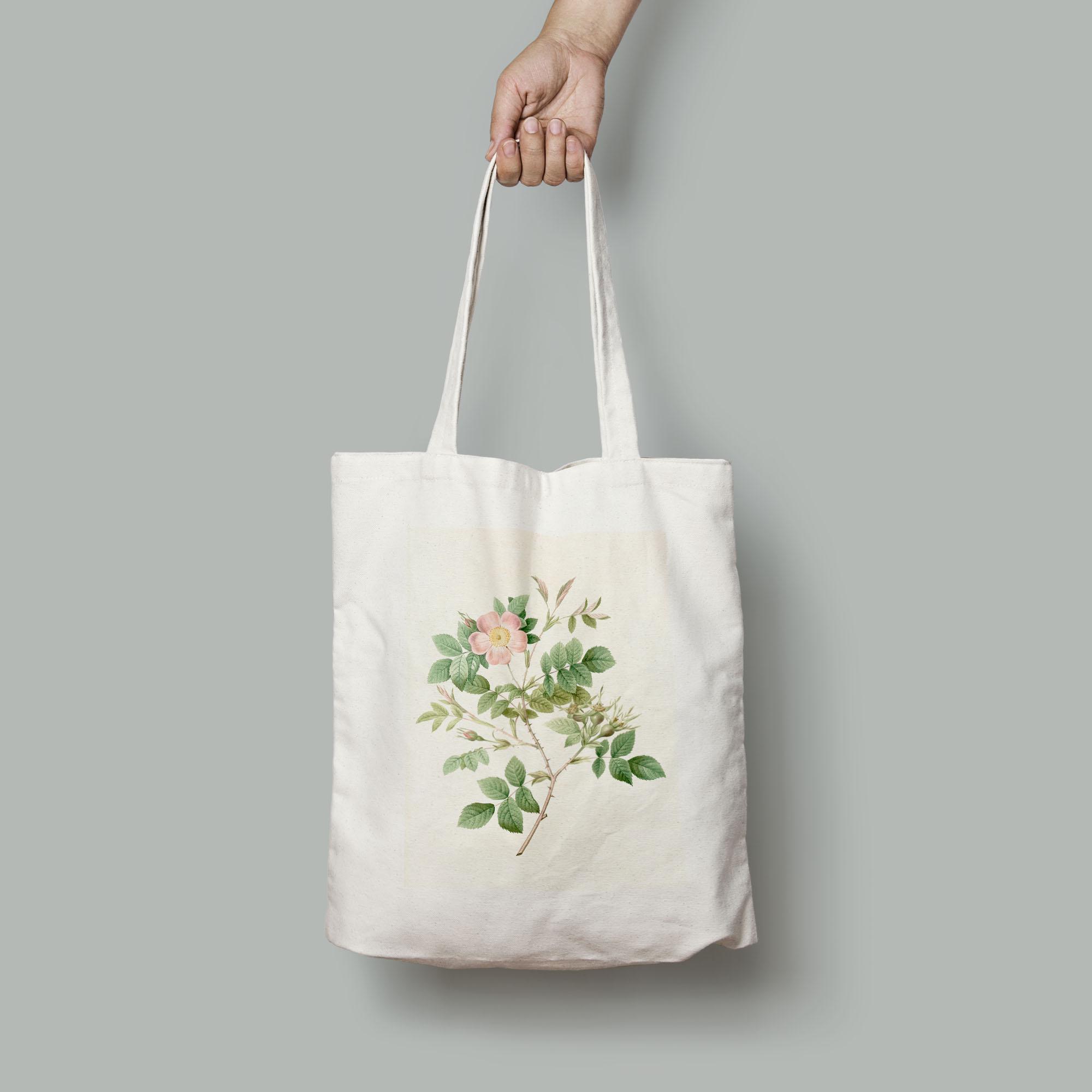 Эко-сумка Винтажная акварельная розовая роза шопер (Flowers1922009_Bag)