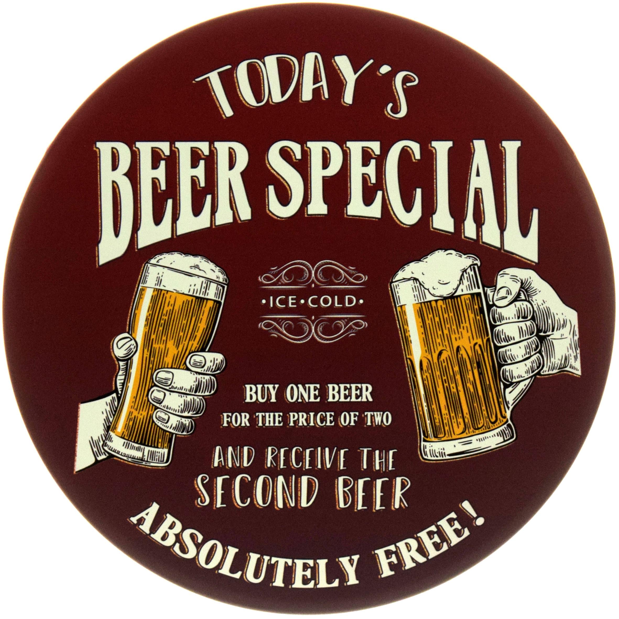 Табличка металева "Today's Beer Special" 30 см (ms-104634)