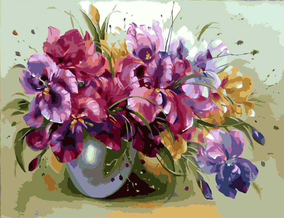 Картина по номерам Идейка "Ваза с ирисами" 40х50 см (KH1118)