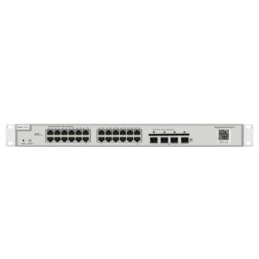 Комутатор 24 порти керований Ruijie RG-NBS3200-24GT4XS-P L2+ 10G POE (2863456337)