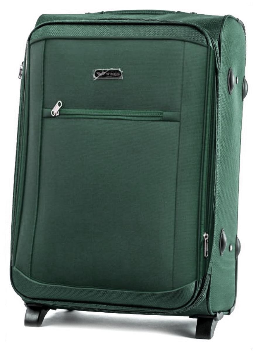 Чемодан тканевый Wings 1701 средний 2 колеса Зеленый (Vt00283)
