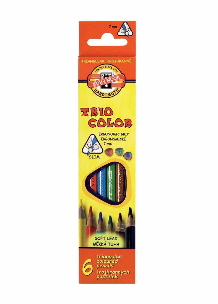 Карандаши цветные Koh-I-Noor 3131 Triocolor 6 шт. (8593539181996)