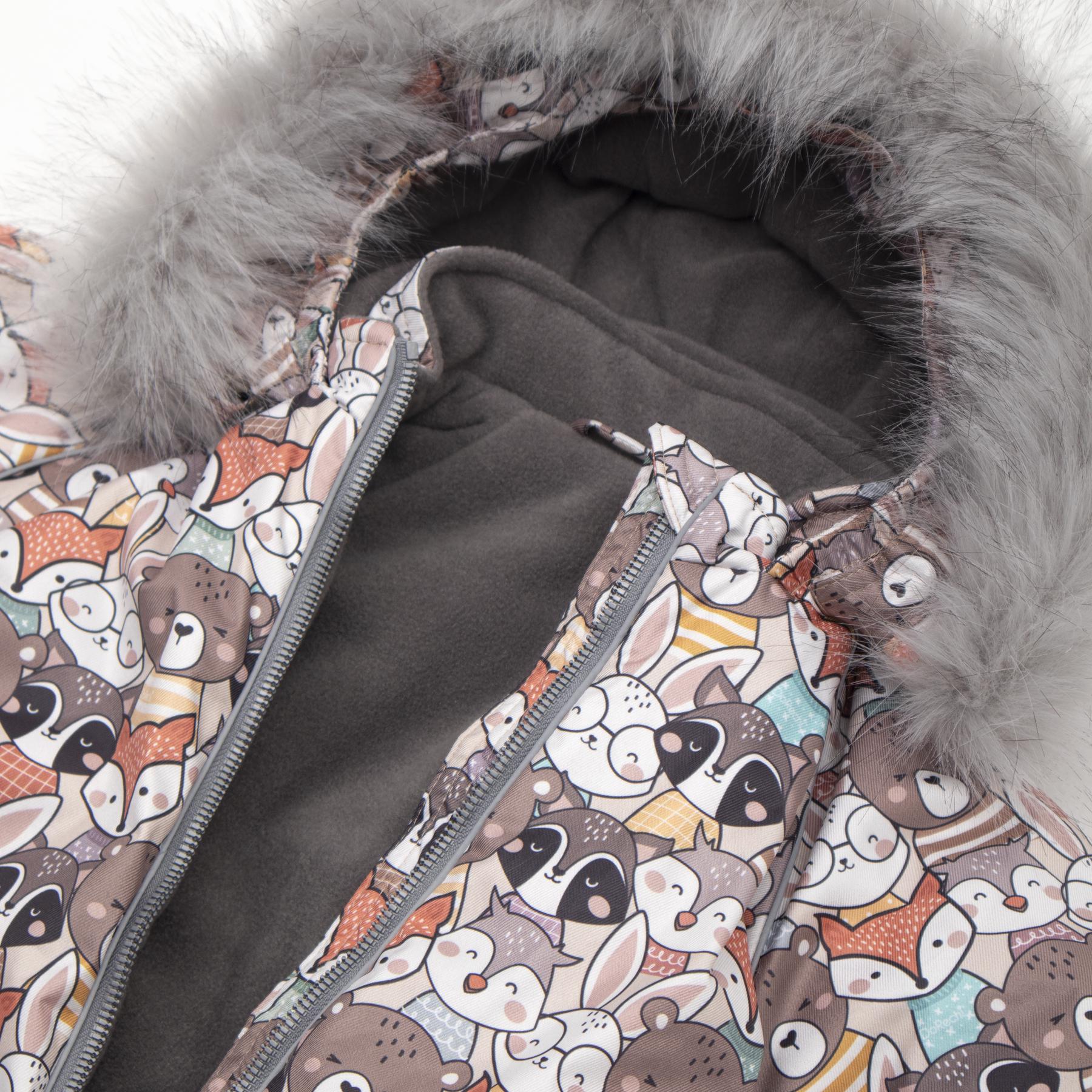 Детский зимний комбинезон с капюшоном DoRechi Аполло Зверята с мехом 80 см (21483) - фото 8 Детский зимний комбинезон с капюшоном DoRechi Аполло Зверята с мехом 80 см (21483) - фото 8