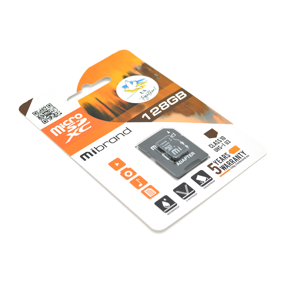 Карта памяти Mibrand microSDHC Class 10 UHS-I 128 Гб (26301840)