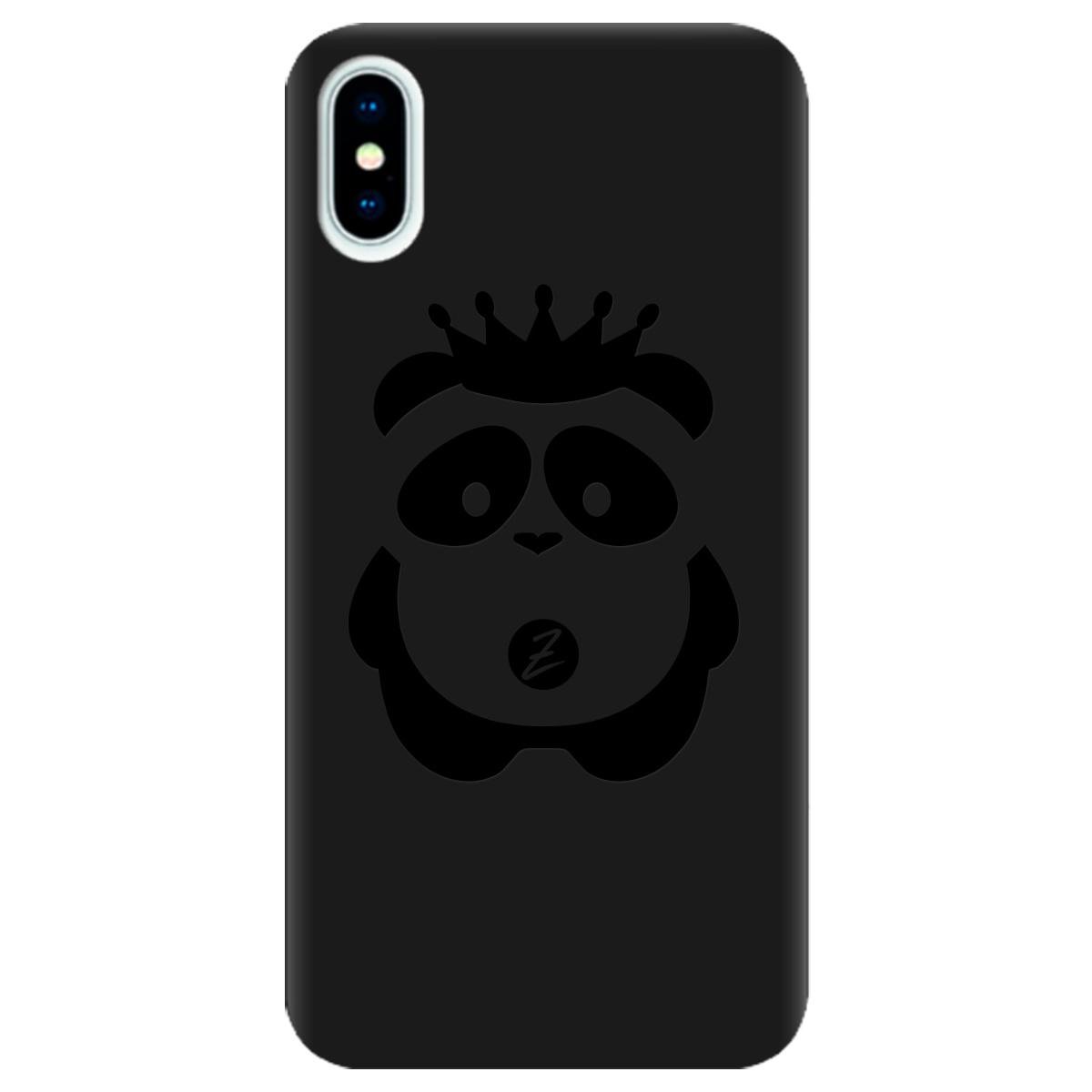 Силиконовый чехол Zorrov для Apple iPhone X - Panda Black (10290050153033472)