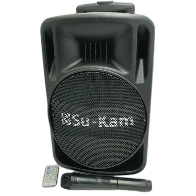 Колонка караоке переносная Su-Kam BT 100D+ 1 микрофон 200 Вт 5500 mAh Black - фото 1