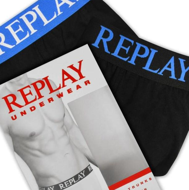 Труси-боксери чоловічі анатомічні Replay 2 шт. L Чорний/Синій - фото 6 Труси-боксери чоловічі анатомічні Replay 2 шт. L Чорний/Синій - фото 6