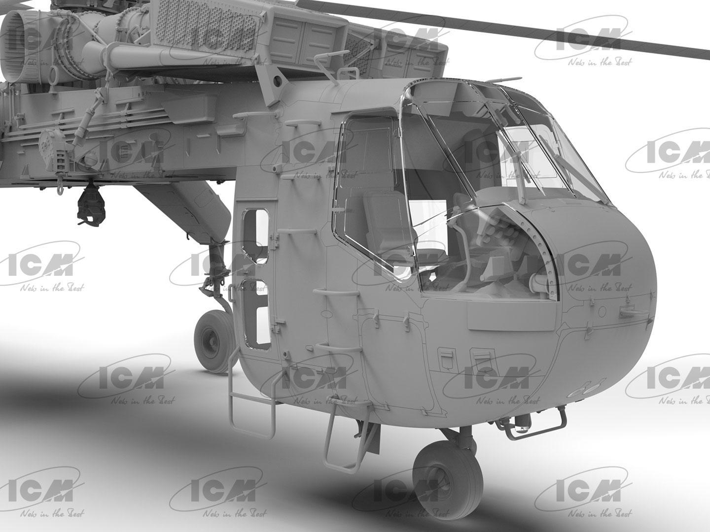 Сборная модель ICM Sikorsky CH-54A Tarhe Тяжелый вертолет США (53054) - фото 19