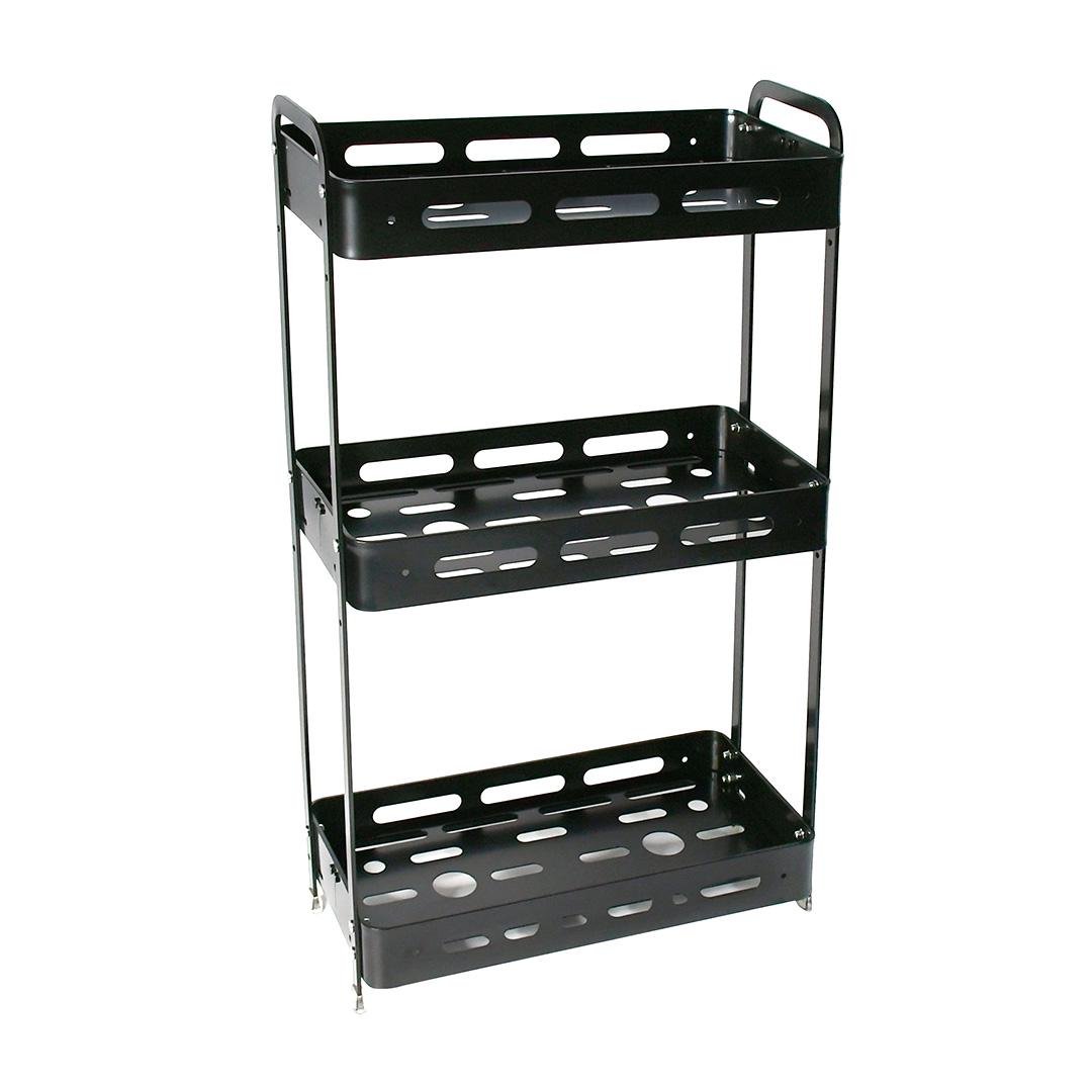 Полка для ванной комнаты трехъярусная Homax прямоугольная 33x15,5x57 см Черный матовый (EBA 3550 BL)