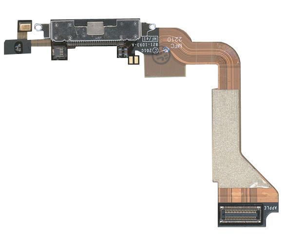 Шлейф разъема питания для Apple iPhone 4 Черный