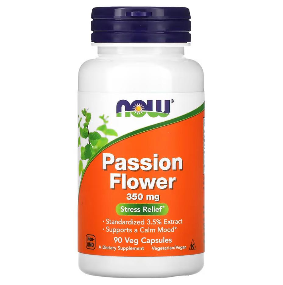 Натуральная добавка Now Foods Passion Flower 350 мг 90 капсул