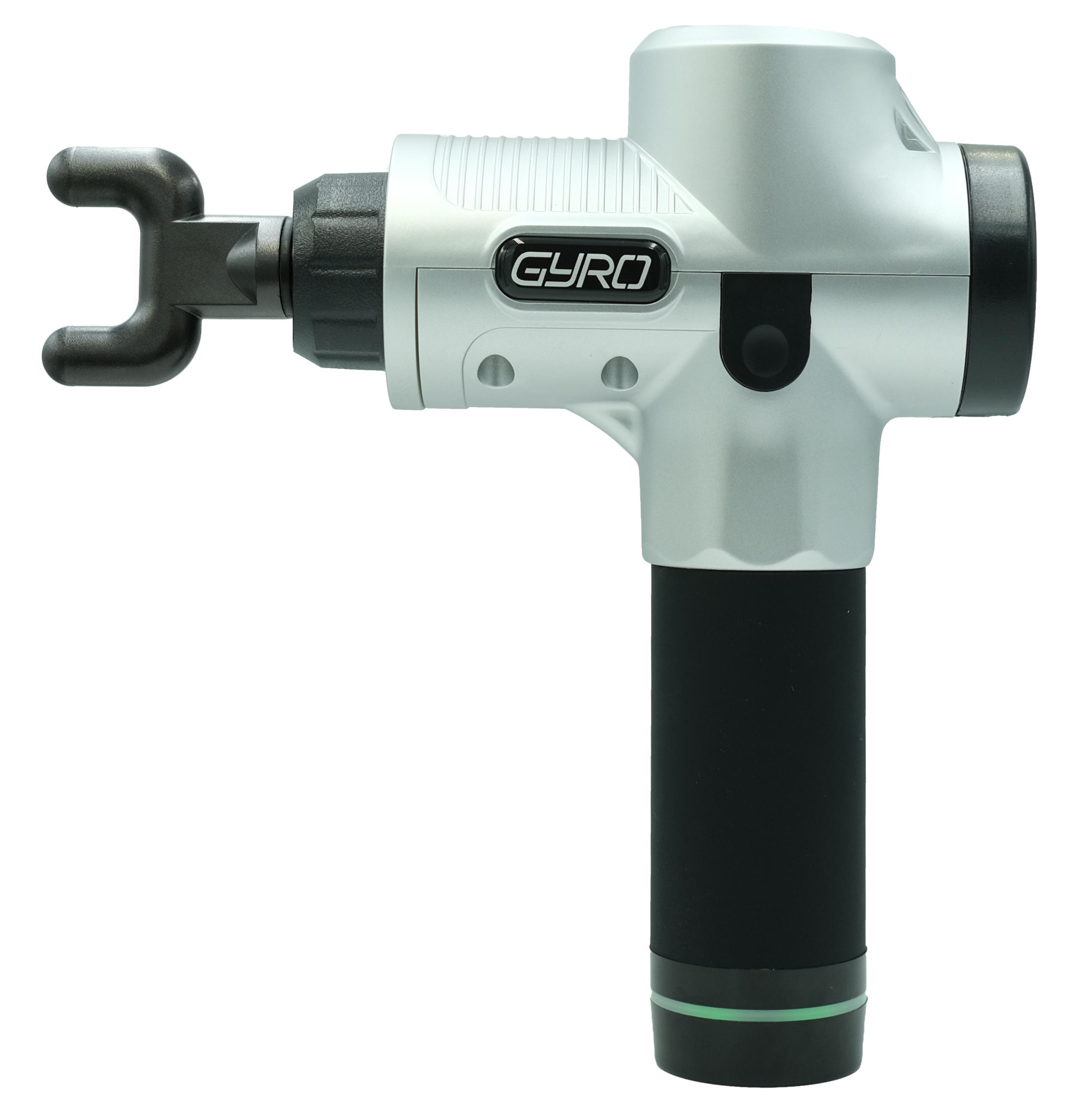 Перкуссионный массажер для тела и мышц Gyro Muscle Gun Massager Silver - фото 4 Перкуссионный массажер для тела и мышц Gyro Muscle Gun Massager Silver - фото 4