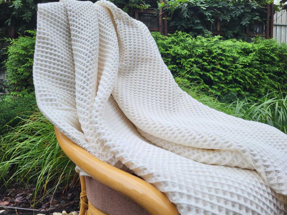 Покрывало Пике Сота 180x220 см Молочный (11140) - фото 2