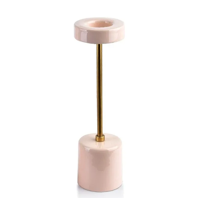 Подсвечник металлический Flora Anisha 35,5 см Розовый (35300)