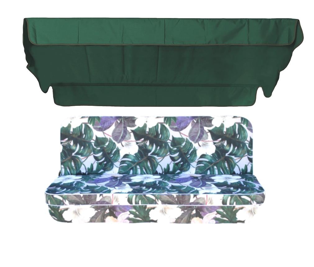 Комплект подушек для качелей eGarden Orchid 170x110x6 тент 120x200 Зеленый Комплект подушек для качелей eGarden Orchid 170x110x6 тент 120x200 Зеленый