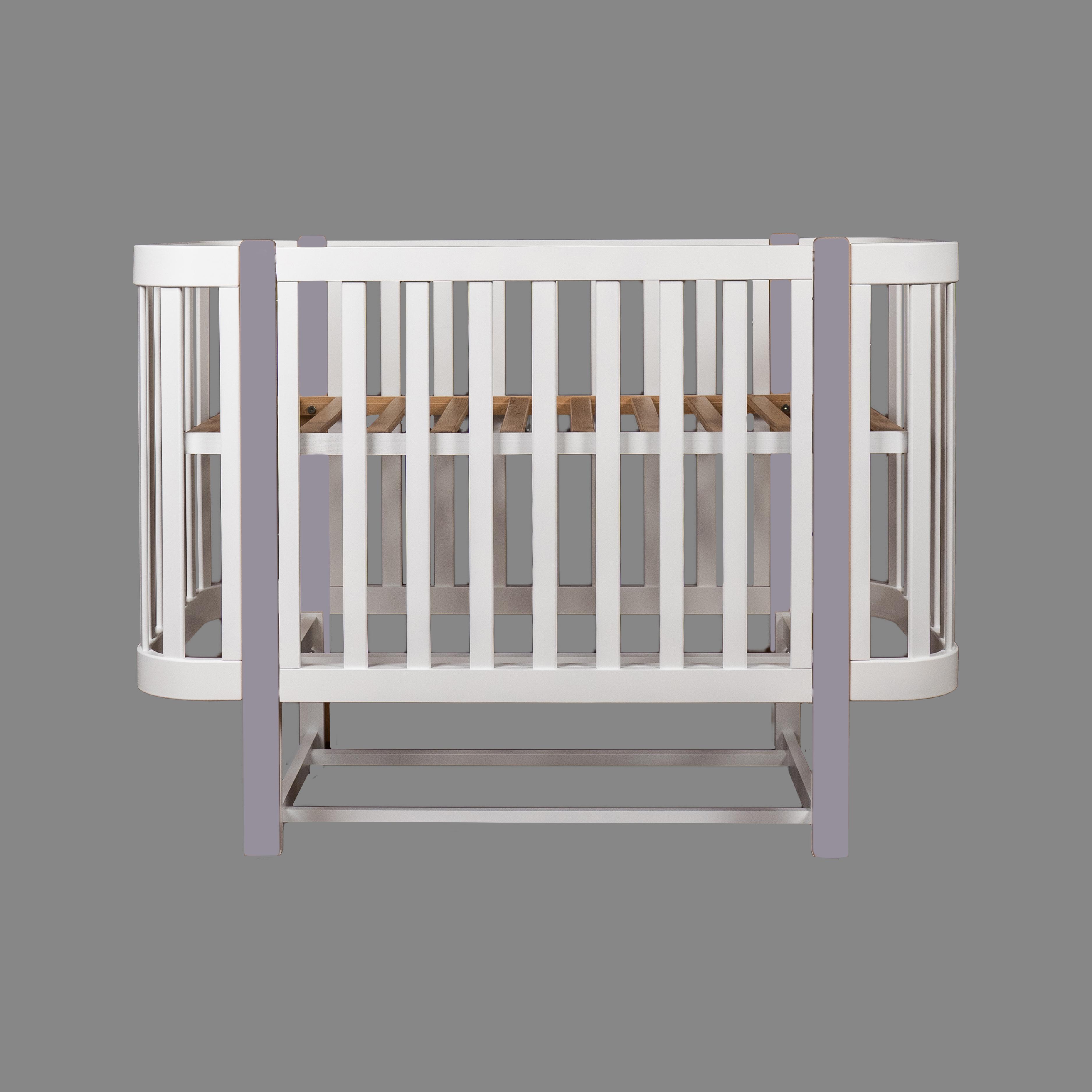 Детская кроватка Dominanta Милано с маятником и опускной боковиной Белый с серым (ЛД 7 БС_01) - фото 5 Детская кроватка Dominanta Милано с маятником и опускной боковиной Белый с серым (ЛД 7 БС_01) - фото 5