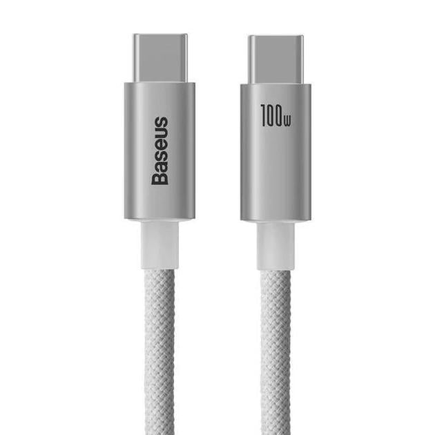 Кабель BASEUS minimalist Series Fast Charging Data Cable Type-C to Type-C 100W 5A 2 м White (CAJY020102)