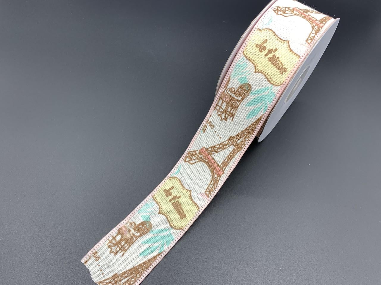 Лента декоративная с рисунком 4 см 20 м Белый (858599082)