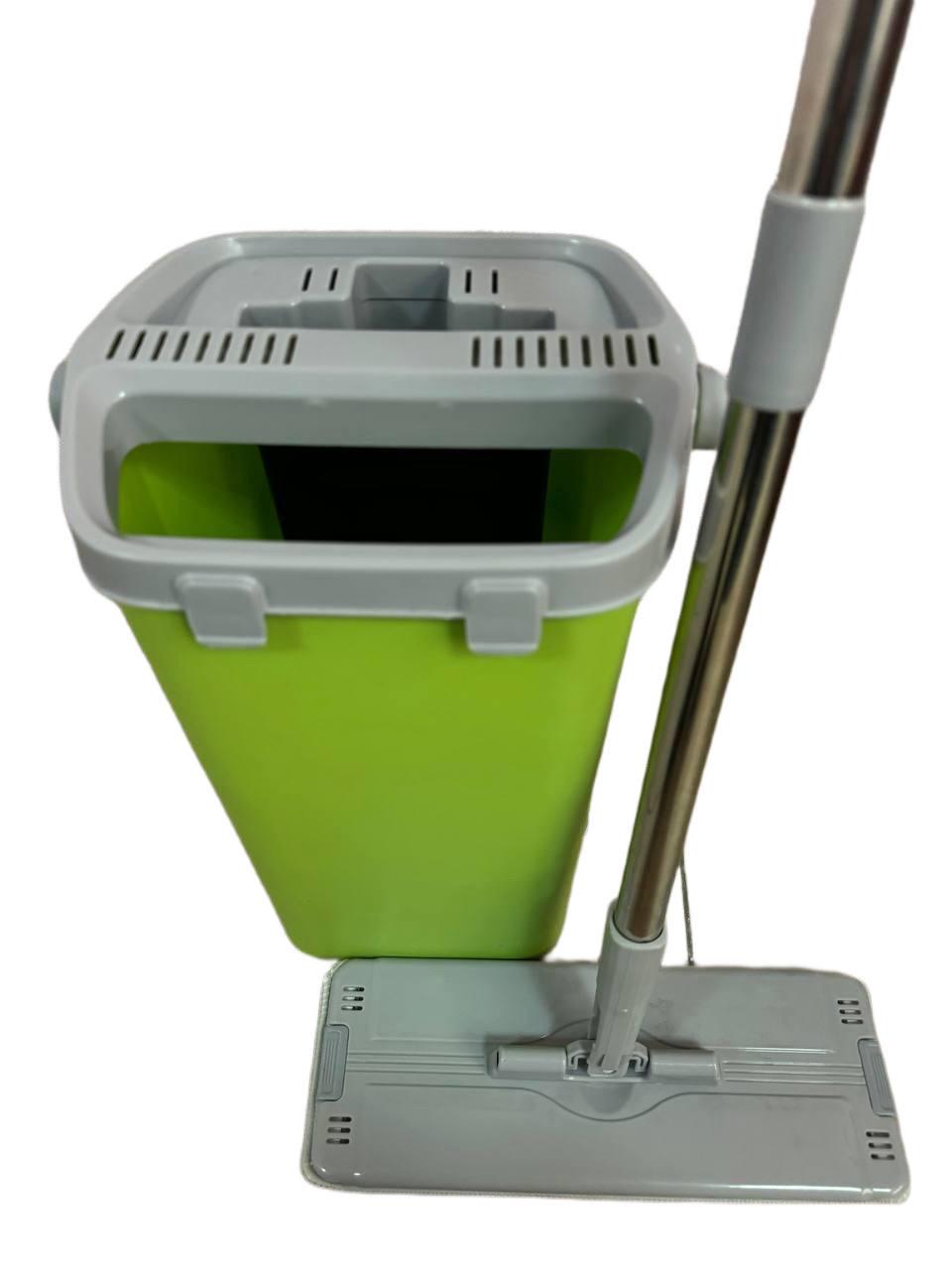 Швабра з віджимом Magic Flat Bucket Free Hand Flat Mop Зелений (VP-468) - фото 2