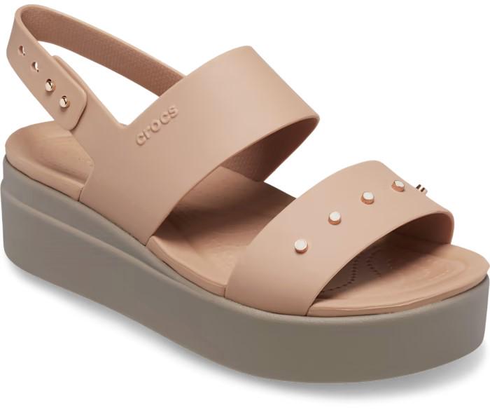 Босоніжки Crocs Brooklyn Low Wedge р. W10/EUR 40-41 Cork/Mushroom (13507302) - фото 3