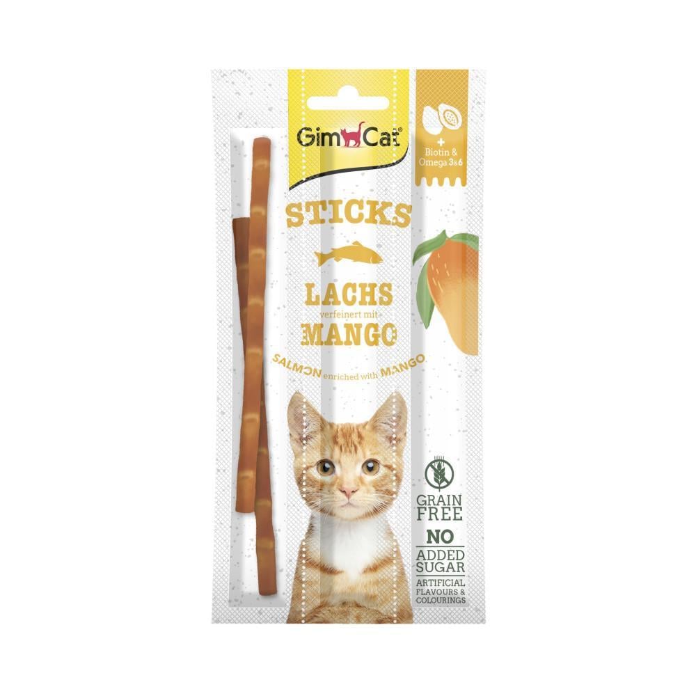 Лакомство для кошек GimCat Superfood Duo-Sticks мясные палочки с лососем и манго 3 шт./уп. (1789925406)