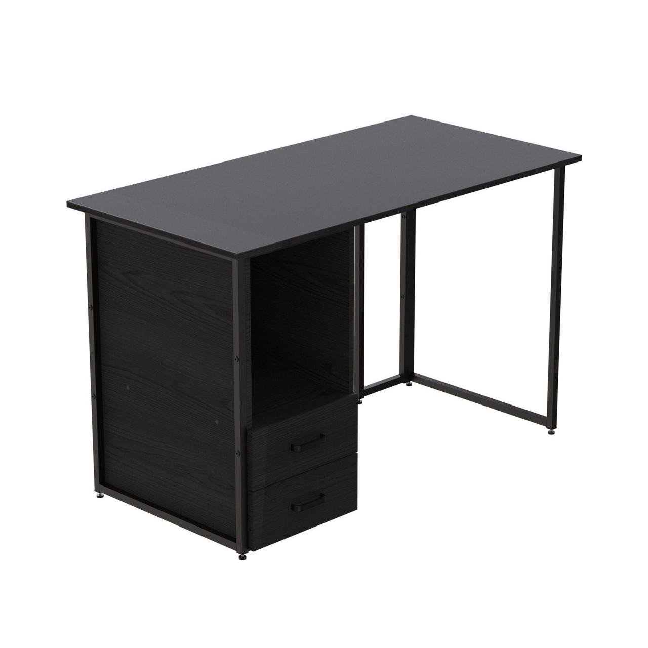 Компьютерный стол Ferrum-decor Отто ДСП 32 мм 76x120x60 см Черный/Сосная Кембра (FRD-103580)