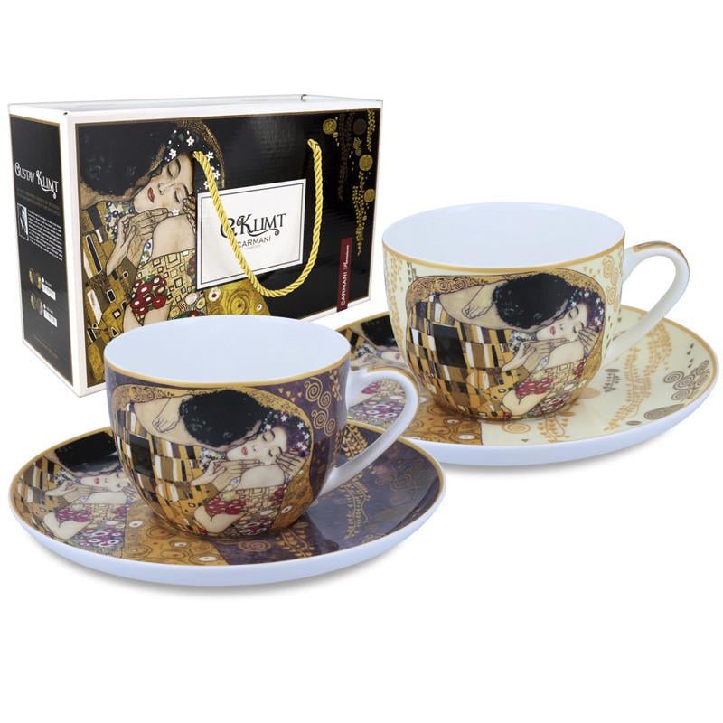 Набір подарунковий Carmani Поцілунок 2 чашки с блюдцями h 8 см 250 мл (532-7403)