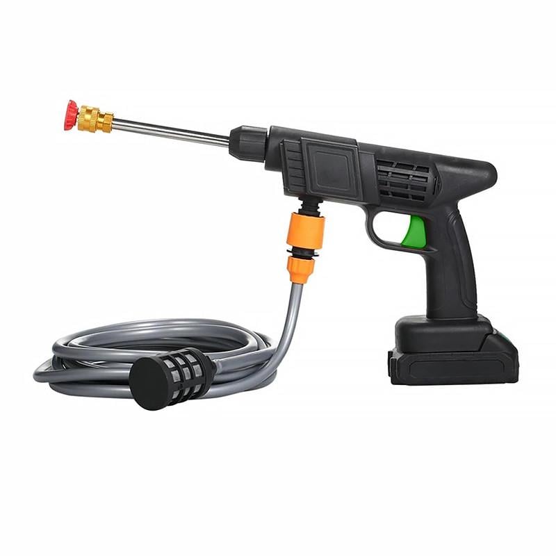 Мойка высокого давления автомобильная Lesko STGM-GJXBZ-02 аккумуляторная на 2 аккумулятора ручная (24366425)