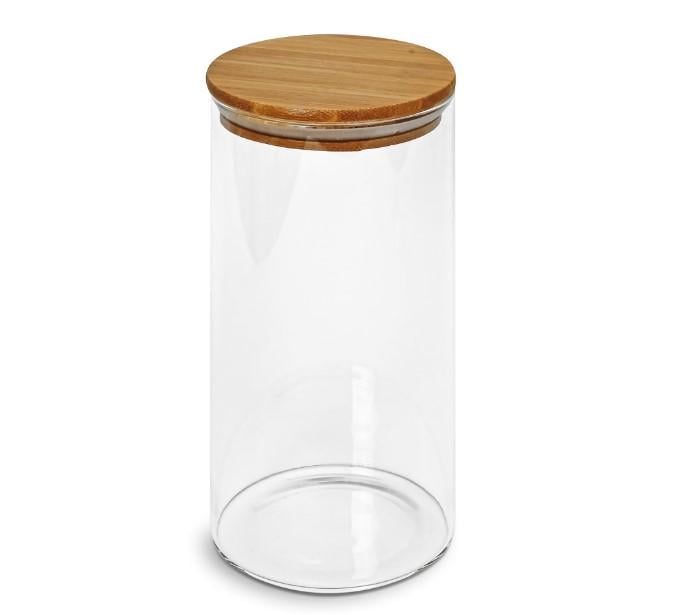 Банка с бамбуковой крышкой Stenson 1,3 л 10х20 см (AN013560)