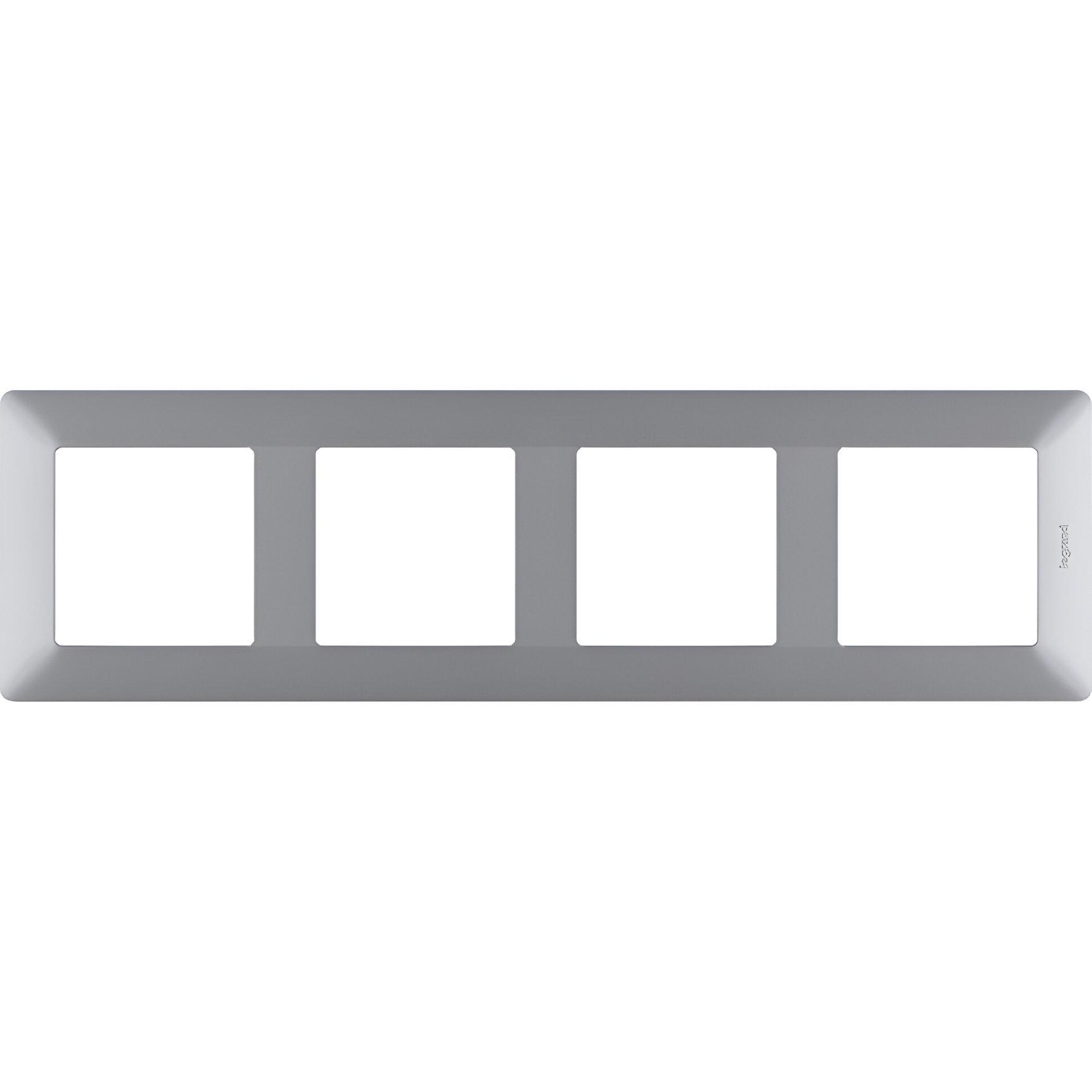 Рамка для розетки Legrand Valena Life 4 посты Алюминий (30370026) - фото 2 Рамка для розетки Legrand Valena Life 4 посты Алюминий (30370026) - фото 2