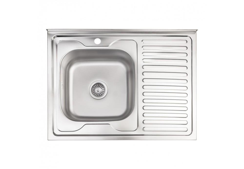 Кухонна мийка Lidz 6080-L 0,8 мм Decor (LIDZ6080LDEC08)