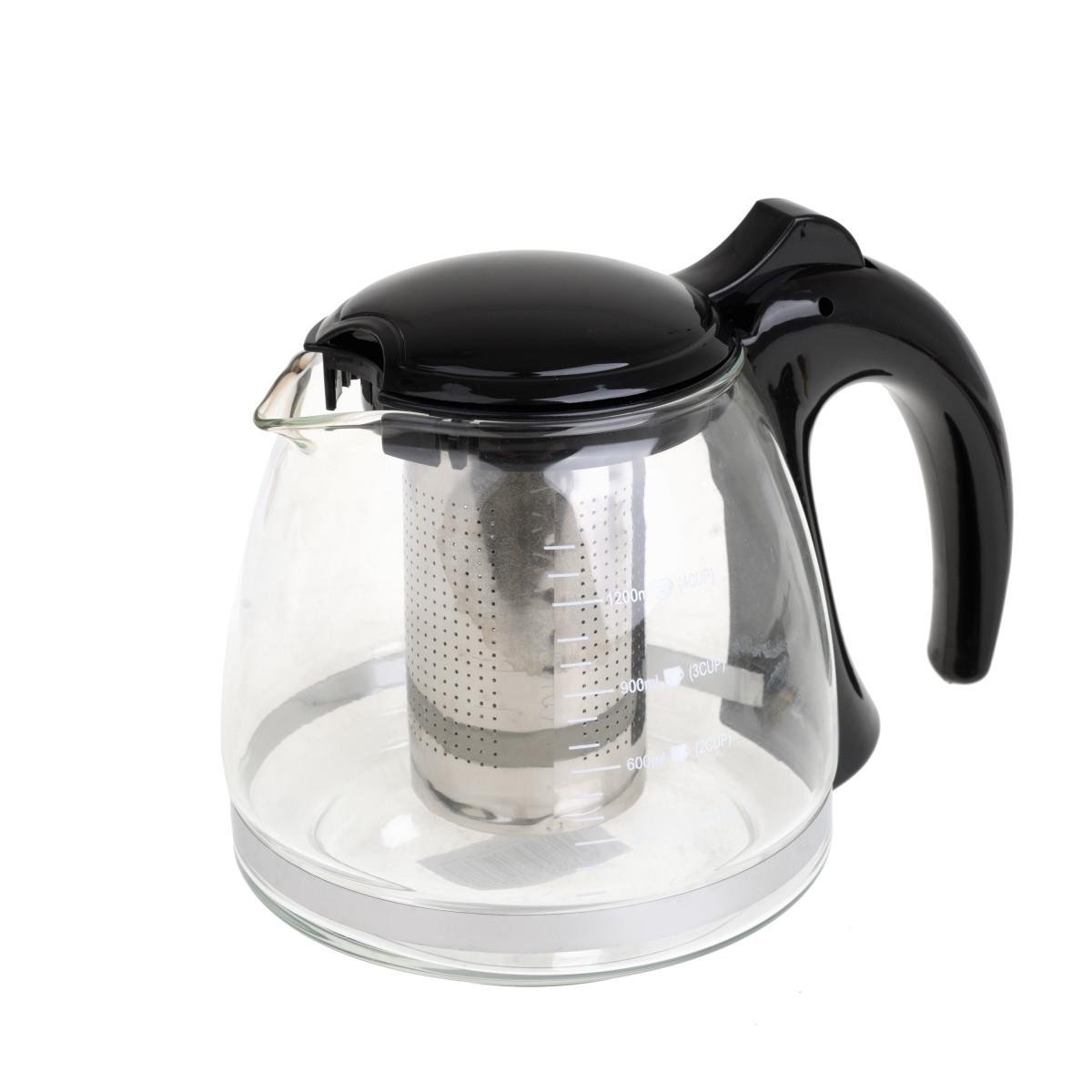 Заварник скляний з сіткою Lora NG18 1200 мл