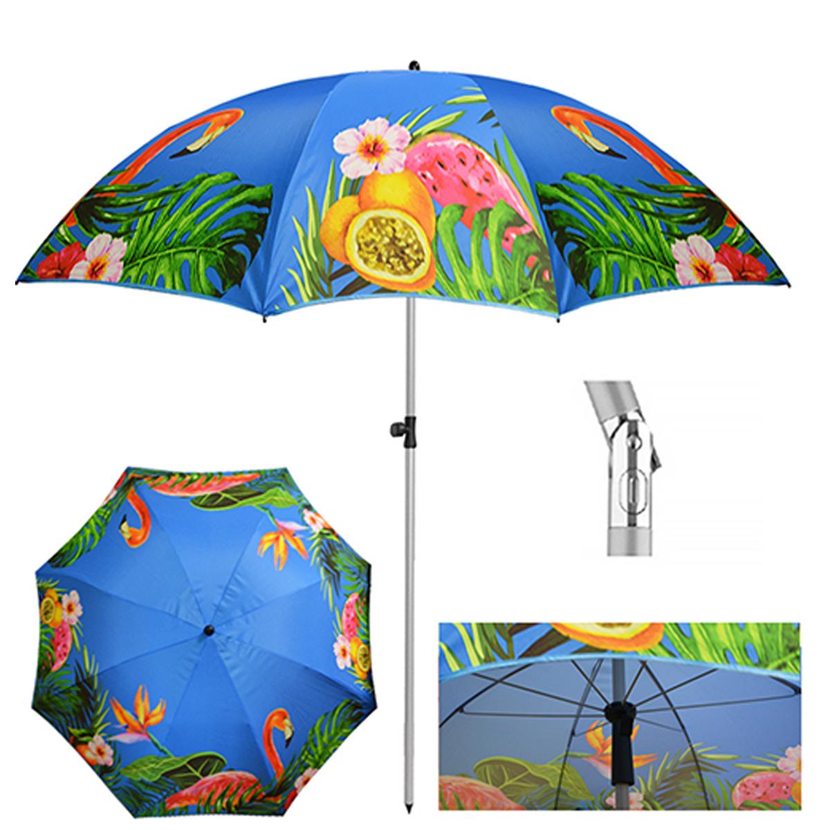 Парасолька пляжна з нахилом Stenson Фламінго 2 м (MH-3371-6) - фото 2