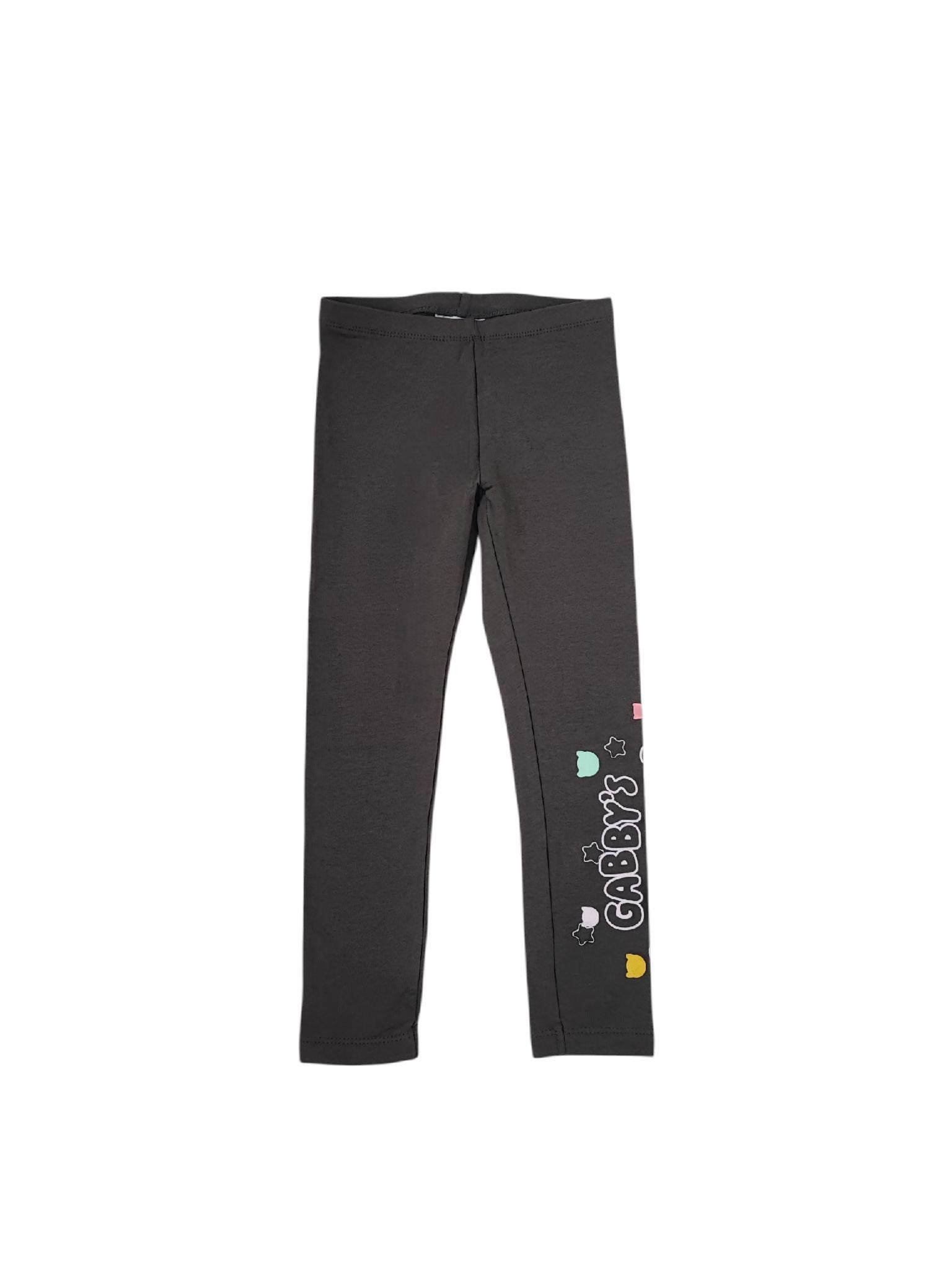 Лосини дитячі теплі для дівчинки Gabby's Dollhouse 110-116 см Графітовий (26022133B)