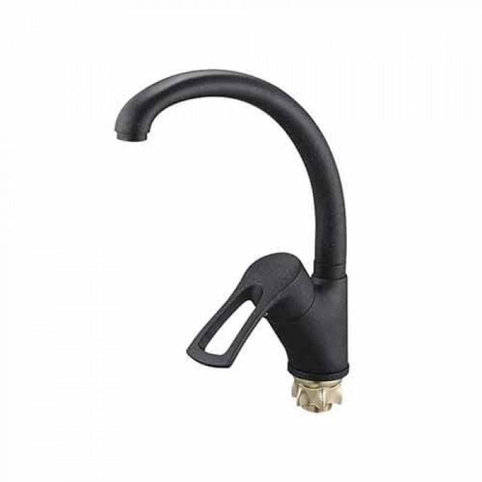 Смеситель для кухни Wezer YUB4-181-BLACK 1036628 однорычажный Черный (102649)