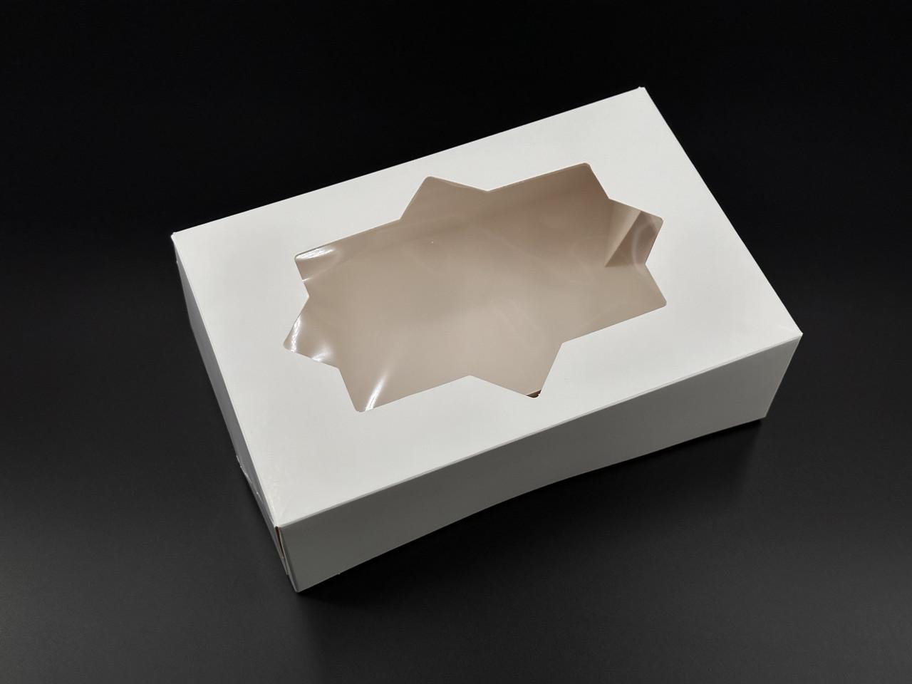 Коробка подарочная сборная с прозрачным окном картонная 22,5х14,5х7 см Белый (OA-63) - фото 4 Коробка подарочная сборная с прозрачным окном картонная 22,5х14,5х7 см Белый (OA-63) - фото 4