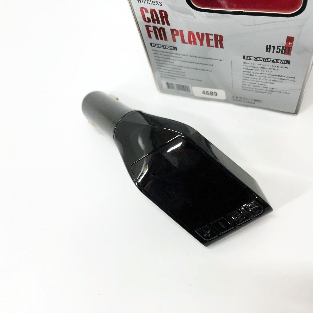 Трансмиттер FM модулятор H15 Bluetooth/usb Черный - фото 6