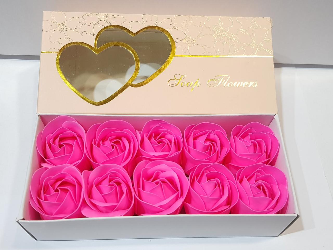 Розы ароматические из мыла 10 шт. Розовый