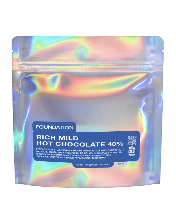 Горячий шоколад Foundation Coffee Roasters Густой Нежный 40% 250 г (UA-000004788)