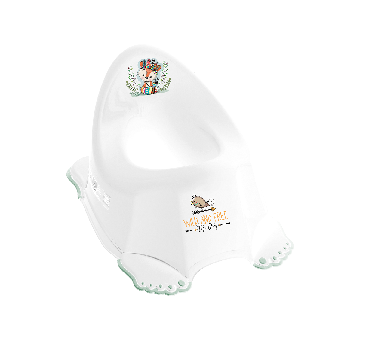 Горшок Tega Baby PO-075-103 Дикий закат Лисичка с противоскользящей резиной и музыкой Белый (5902963001498)