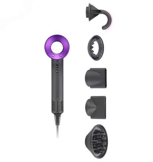 Фен-стайлер Super Hair Dryer с 5 магнитными насадками Purple