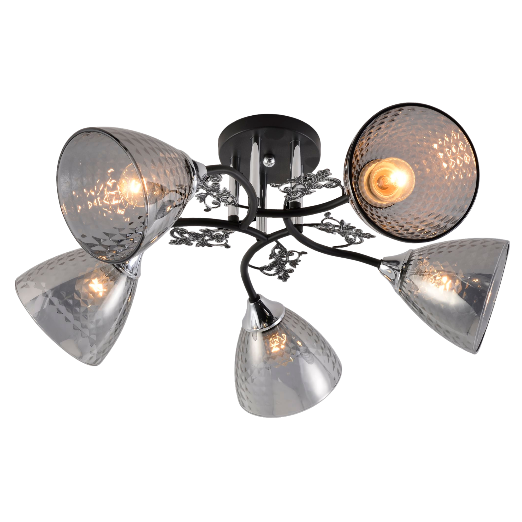 Люстра декоративная Valeso V XA1525B/5 BK+CR на 5 плафонов (000041191)