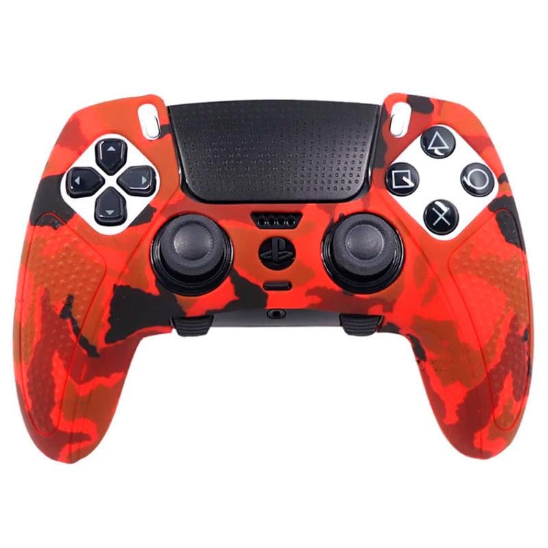 Чохол для геймпада силіконовий PS5 Dualsense Edge Червоний камуфляж (HS-57003316)